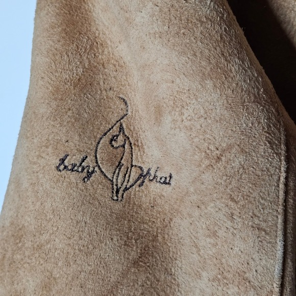 Baby Phat Vintage Genuine‎ Leather Faux Fur Collar Suede Zip Jacket XL Y2K Retro - Picture 7 of 10